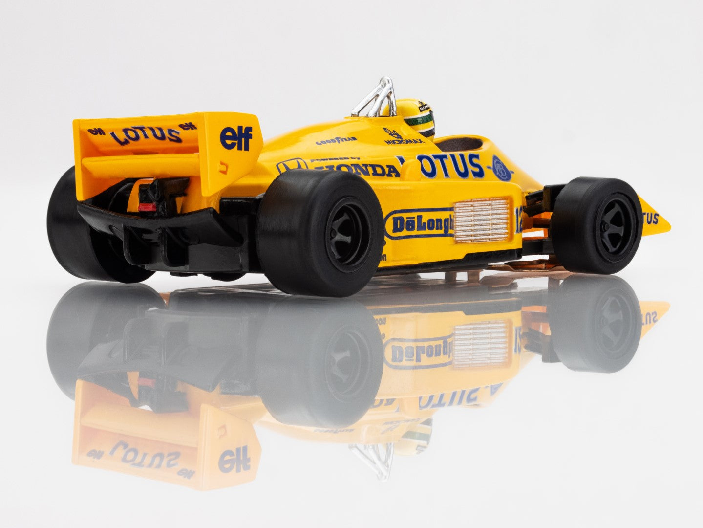 AFX Mega G+ 22114 Lotus 99T Ayrton Senna Yellow and Blue HO Scale Slot Car