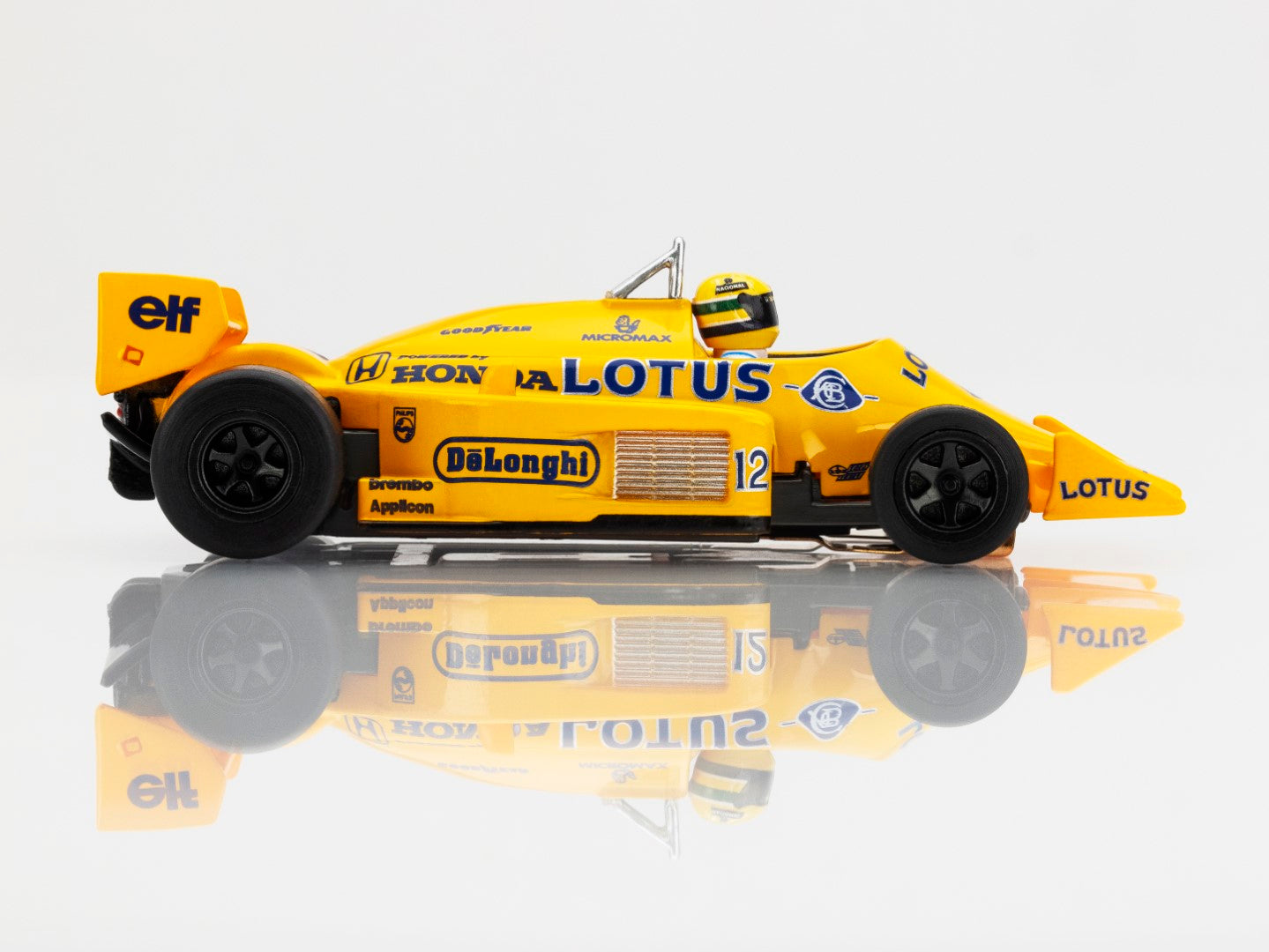 AFX Mega G+ 22114 Lotus 99T Ayrton Senna Yellow and Blue HO Scale Slot Car