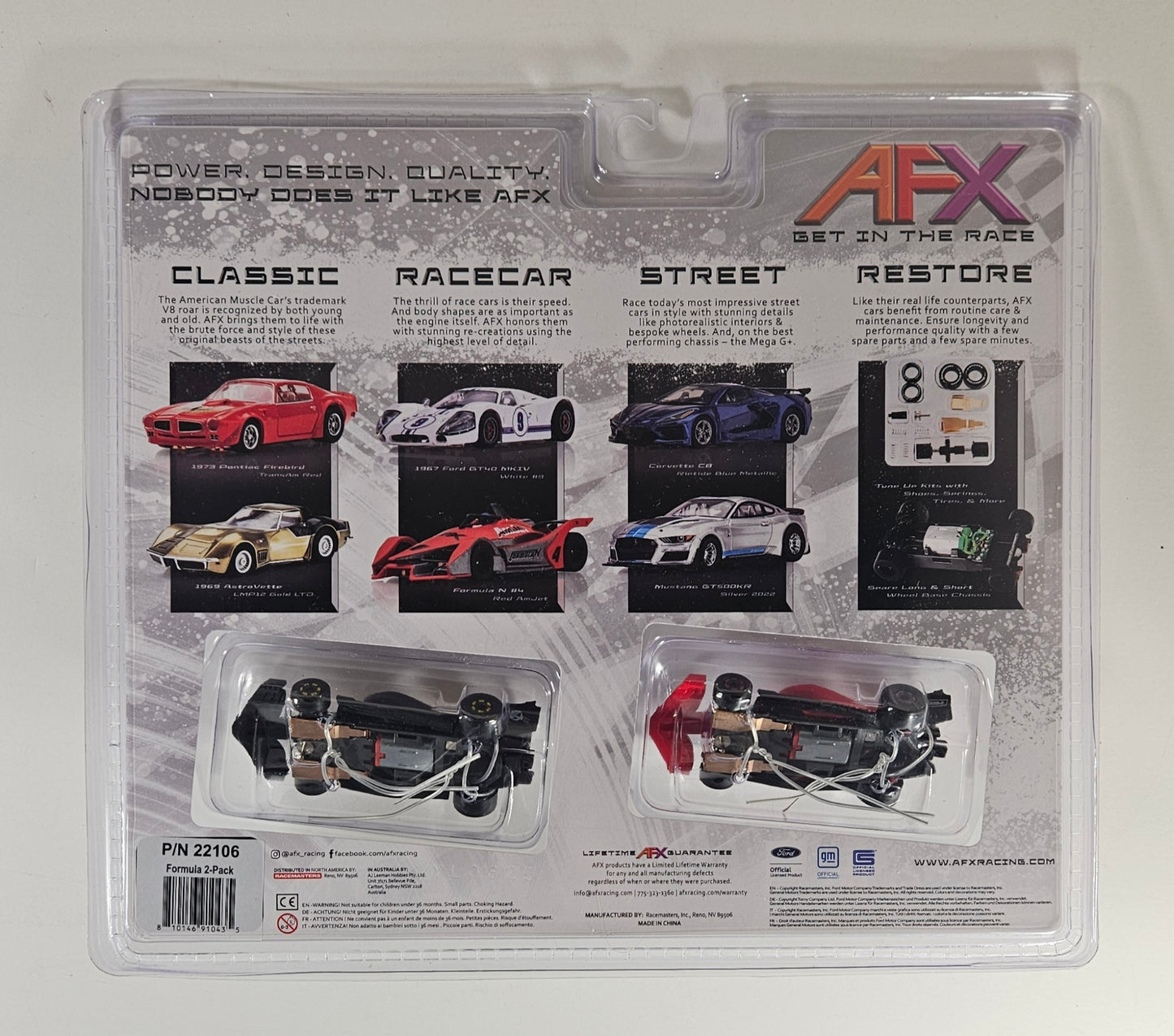 AFX Mega G+ 22106 Formula Two Pack HO Scale Slot Cars