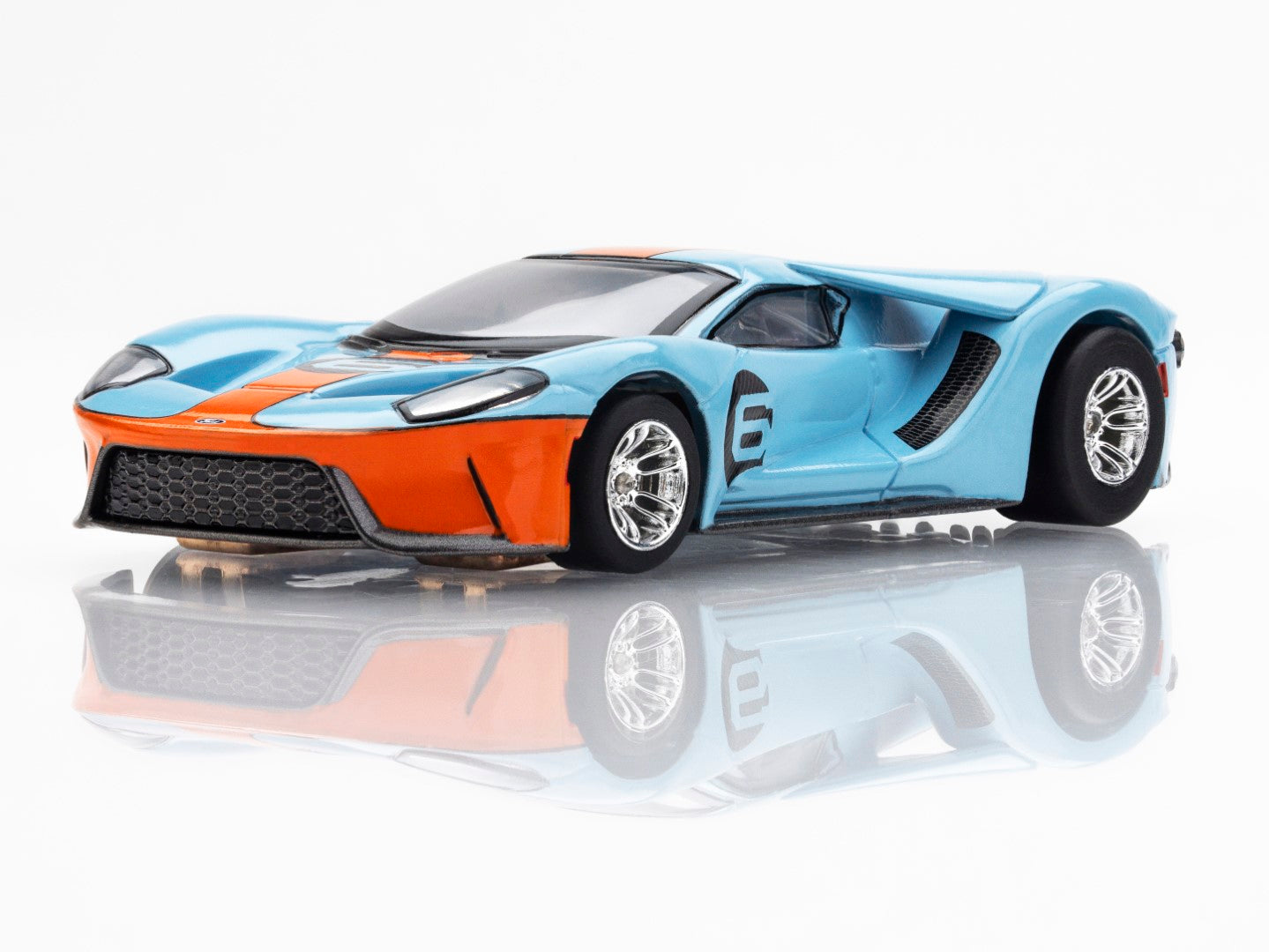 AFX Mega G+ 22052 Ford GT 2020 Heritage #6 Gulf HO Scale Slot Car
