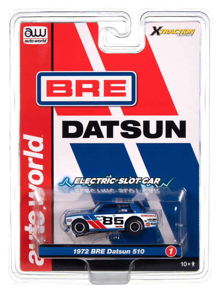 Auto World Xtraction SC404-1 BRE 1972 Datsun 510 HO Scale Slot Car