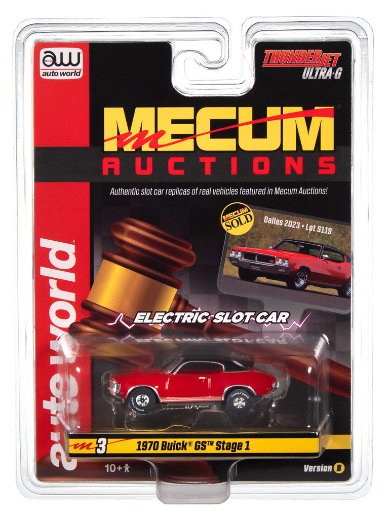 Auto World Thunderjet SC406-3B 1970 Buick GS Fire Red HO Scale Slot Car