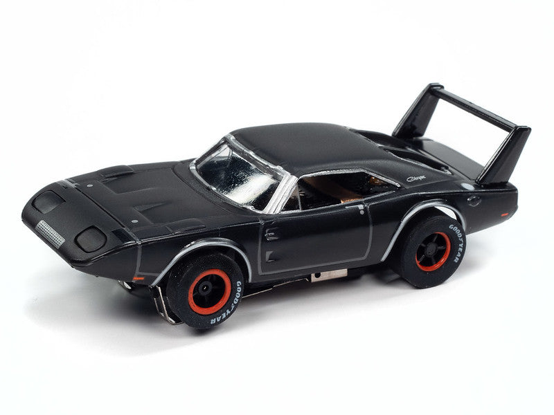 Auto World Xtraction SC412-4B 1969 Dodge Daytona (Dark Grey) HO Scale Slot Car