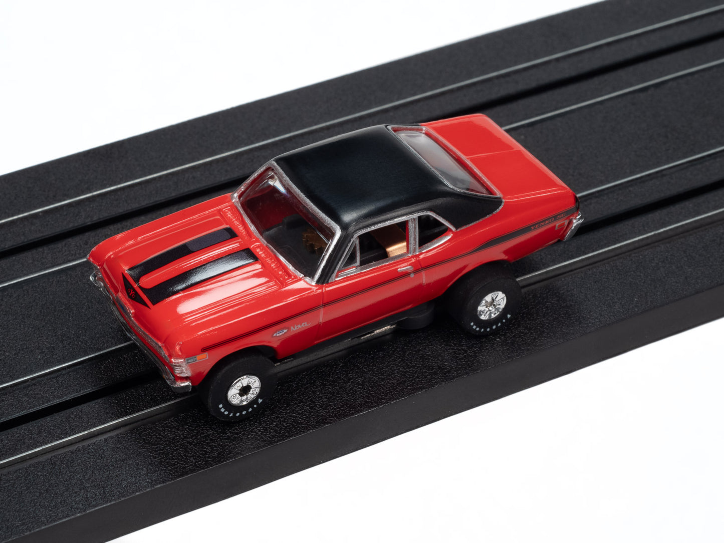 Auto World Thunderjet SC411-1B 1969 Chevy Nova (Red) HO Scale Slot Car