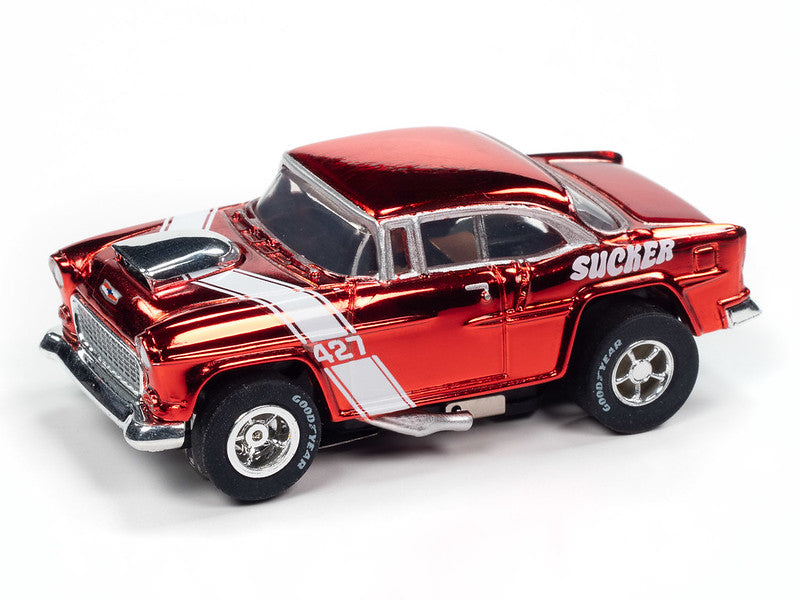 Auto World Xtraction SC412-1B 1955 Chevrolet Bel Air (Red) HO Scale Slot Car