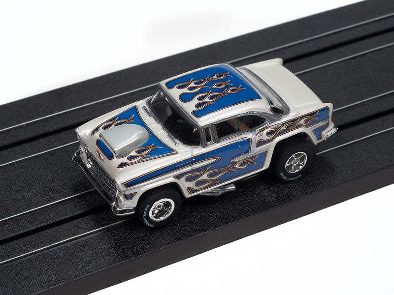 Auto World Xtraction SC412-1A 1955 Chevrolet Bel Air (Blue) HO Scale Slot Car