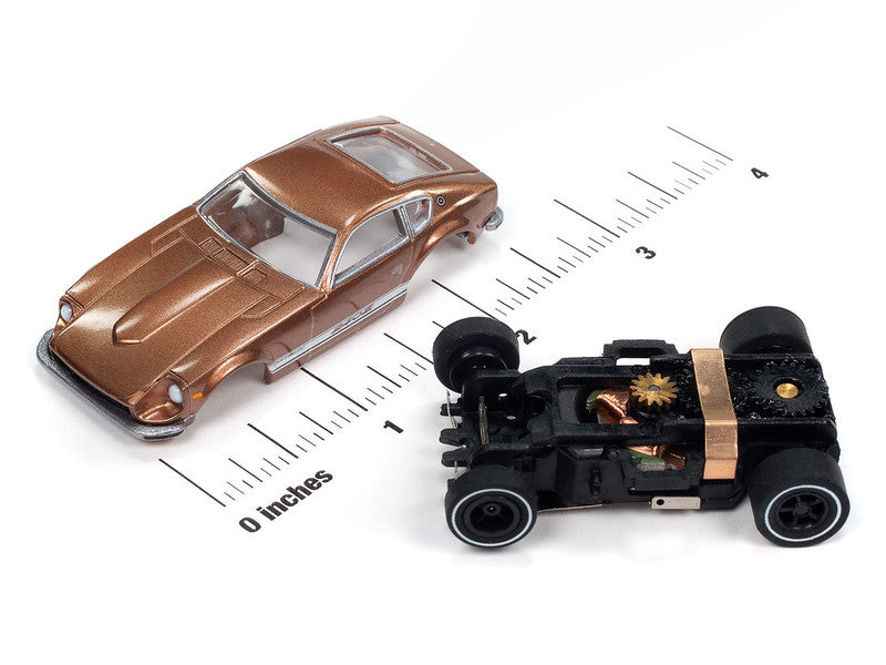 Auto World Xtraction SC412-3A 1973 Datsun 240z (Brown) HO Scale Slot Car
