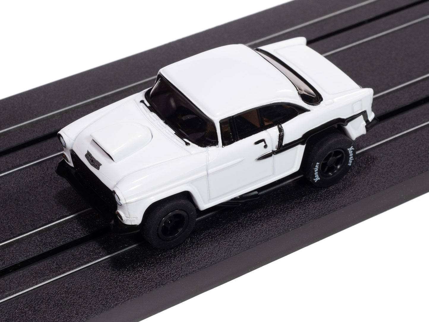 Auto World Xtraction SC417-1B 1955 Chevrolet Bel Air (White) HO Scale Slot Car