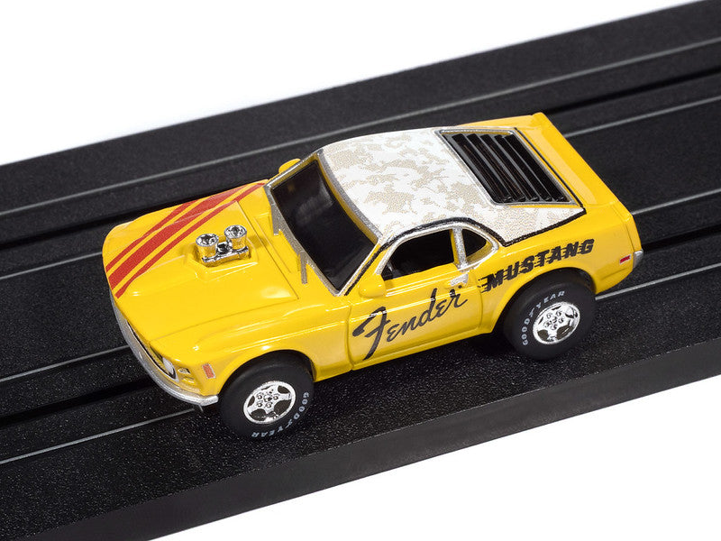 Auto World Super III SC419-1B 1970 BOSS Mustang Fender (Yellow) HO Scale Slot Car