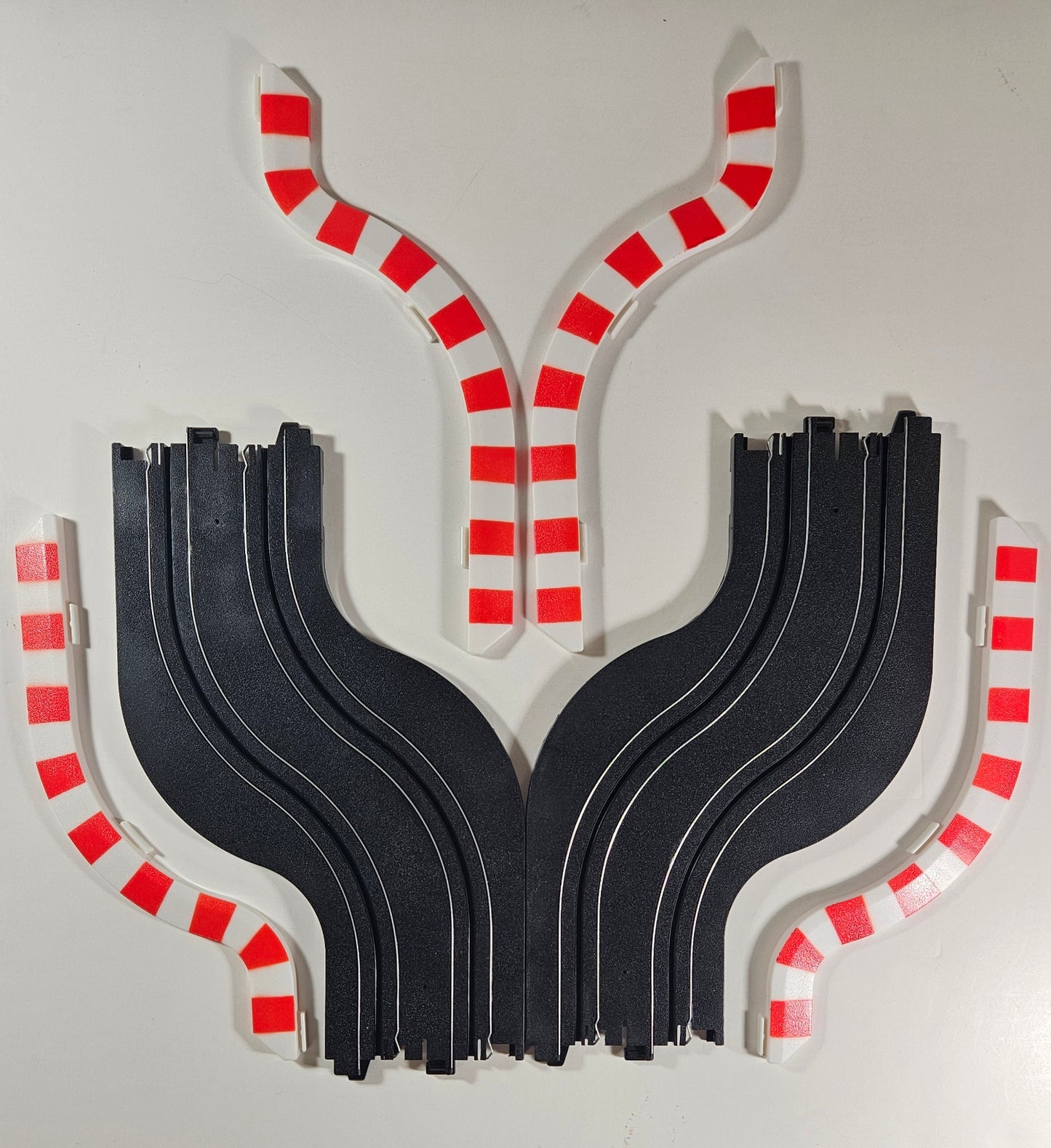 AFX Track (Bulk Item) 9" Chicane Set - Left & Right Chicane Tracks