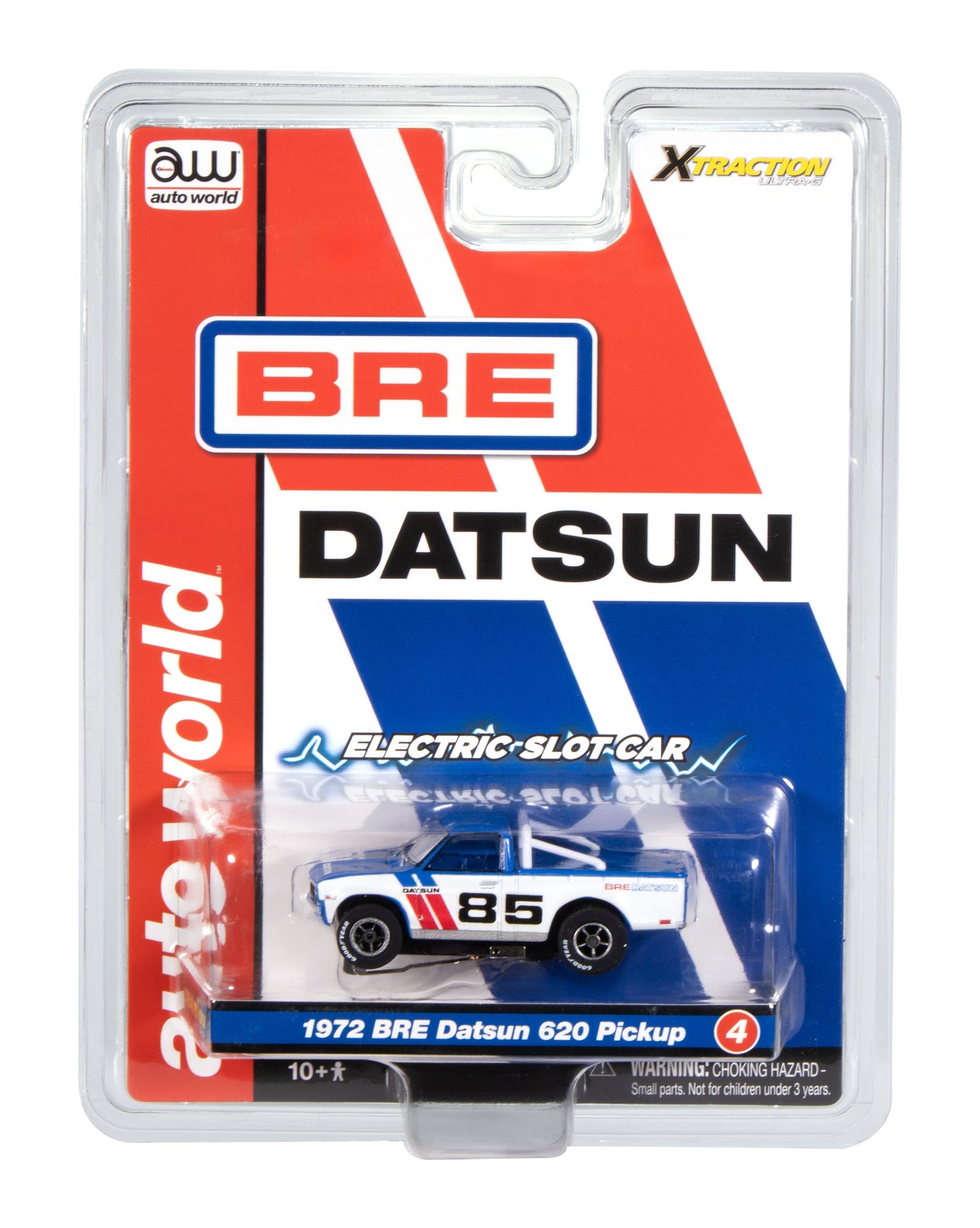 Auto World Xtraction SC420-4 1972 BRE Datsun 620 Pickup #85 HO Scale Slot Car