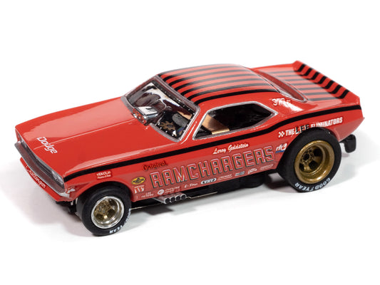 Auto World 4Gear SC413-4B 1970 Dodge Challenger Ramcharger (Red) HO Scale Slot Car
