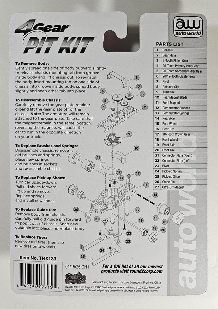 Auto World Parts 4Gear Pit Kit TRX133