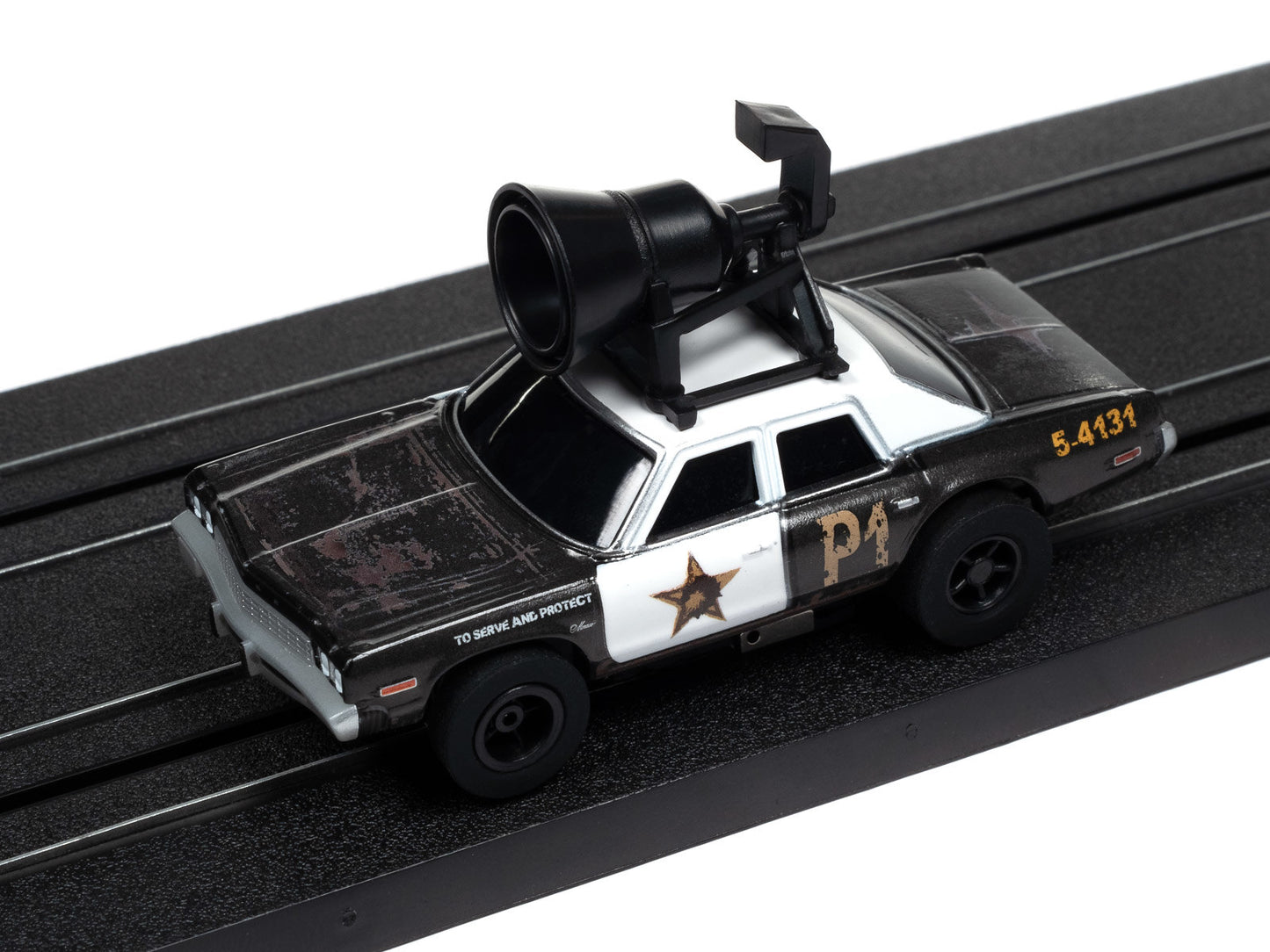Auto World Xtraction SC409-3 Blues Brothers 1974 Dodge Monaco w/Gray Speaker HO Scale Slot Car
