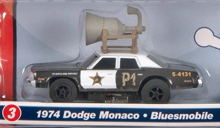 Auto World Xtraction SC409-3 Blues Brothers 1974 Dodge Monaco w/Gray Speaker HO Scale Slot Car