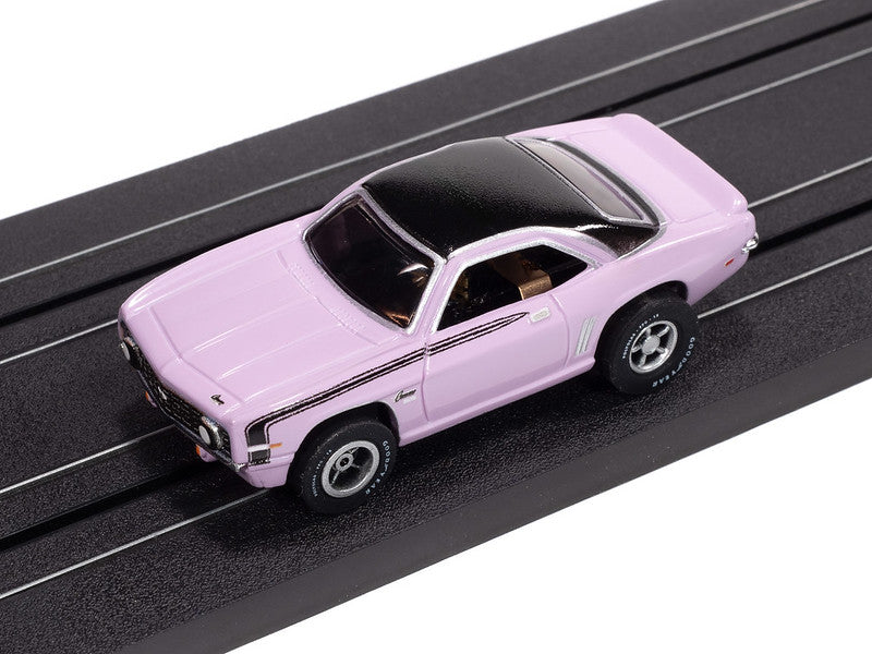 Auto World Xtraction SC410-2A 1969 Chevy Camaro (Orchid & Black) HO Scale Slot Car