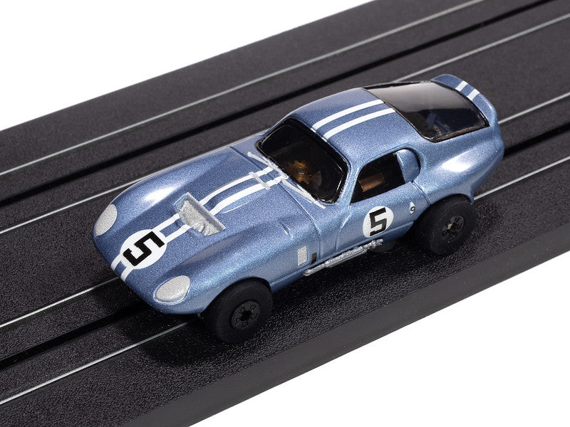 Auto World Thunderjet SC415-3A 1965 Shelby Cobra Daytona Coupe (Metallic Blue) HO Scale Slot Car