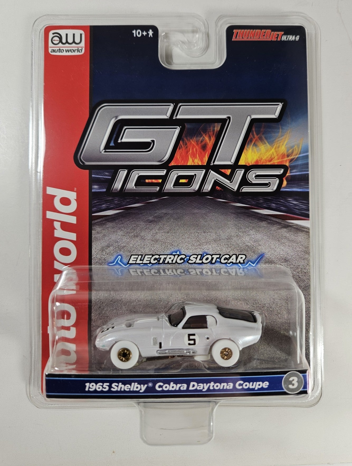 Auto World Thunderjet SC415-3A 1965 Shelby Cobra Daytona Coupe (iWheels) HO Scale Slot Car