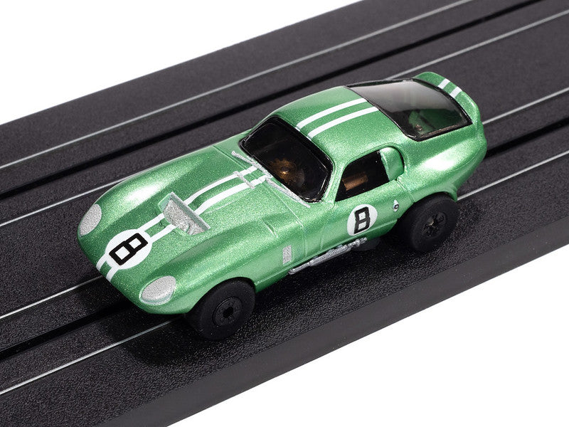 Auto World Thunderjet SC415-3B 1965 Shelby Cobra Daytona Coupe (Metallic Green) HO Scale Slot Car