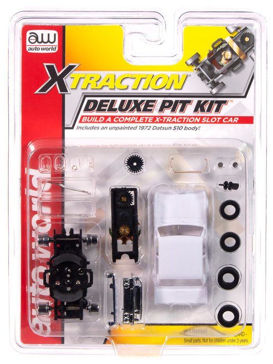 Auto World Parts Xtraction TRX135 Deluxe Pit Kit 1972 Datsun 510 Body HO Scale Slot Car