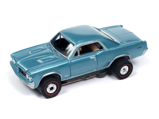 Auto World Thunderjet SC406-1B 1964 Pontiac GTO Aquamarine Poly HO Scale Slot Car
