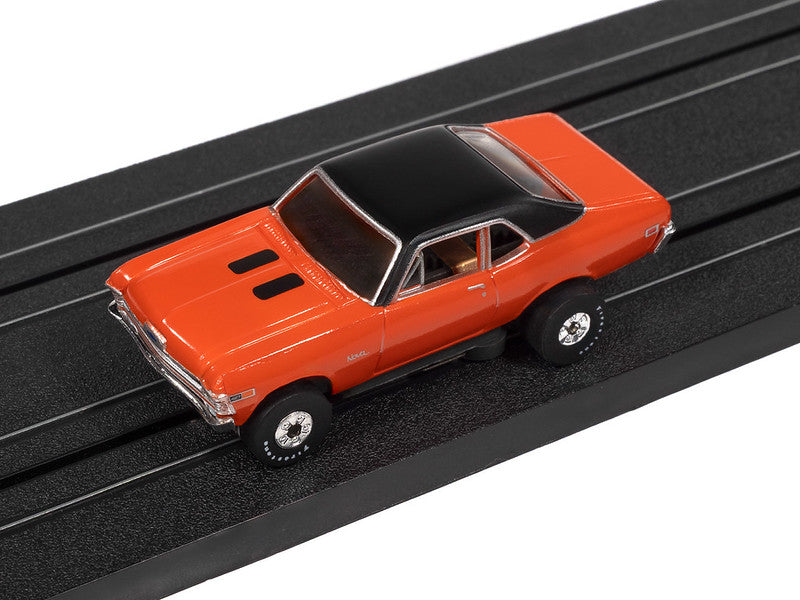 Auto World Thunderjet SC434-1A 1969 Chevy Nova Orange HO Scale Slot Car