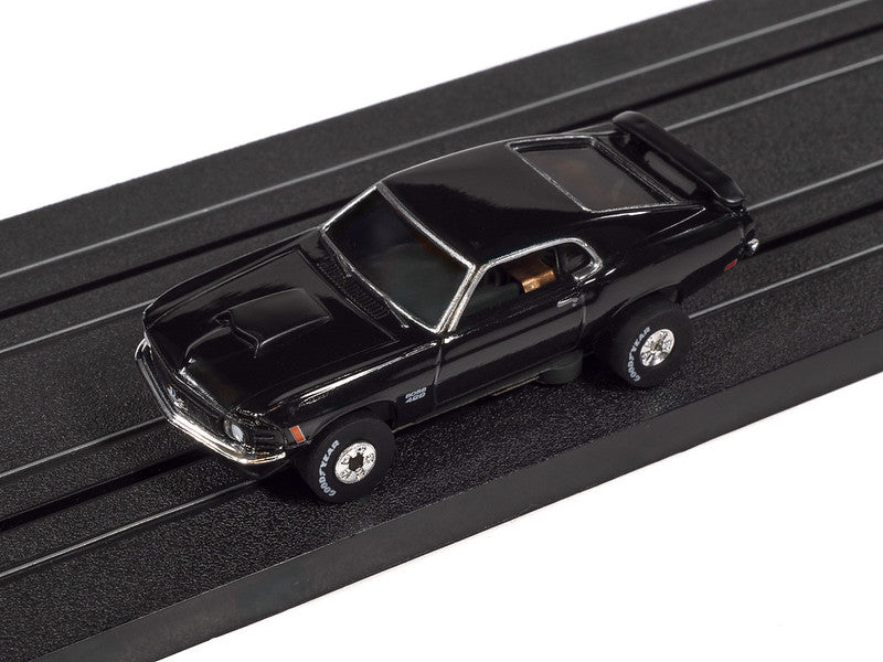 Auto World Thunderjet SC434-2A 1970 Ford Mustang Boss 429 Black HO Scale Slot Car