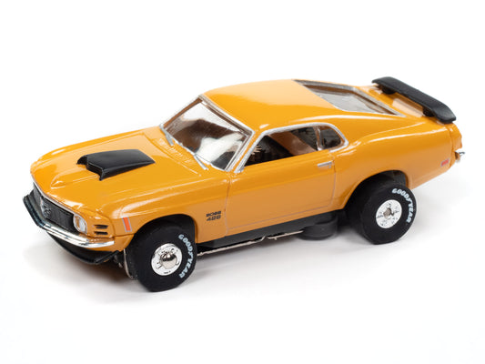 Auto World Thunderjet SC411-2A 1970 Ford Mustang Boss 429 (Orange) HO Scale Slot Car
