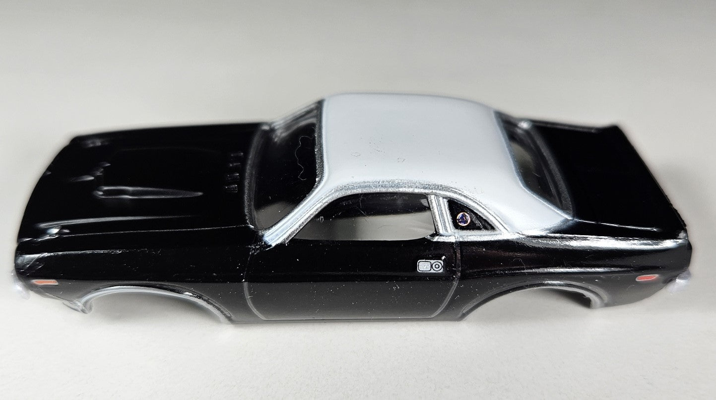 Auto World Parts Thunderjet - Slot Car Body - SC385 1970 DODGE CHALLENGER T/A (BLACK) MR. NORM'S GRAND SPAULDING DODGE - HO Scale