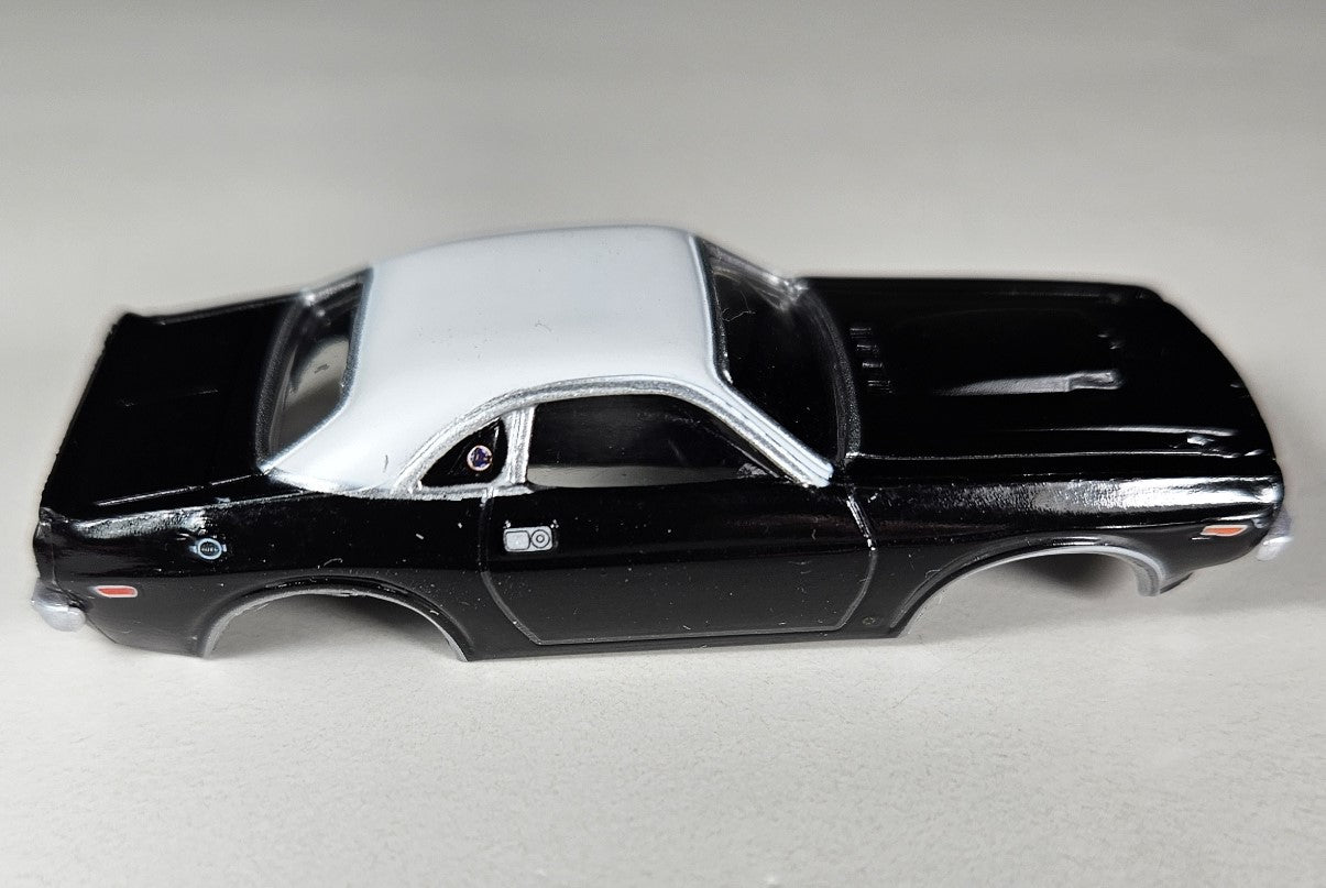Auto World Parts Thunderjet - Slot Car Body - SC385 1970 DODGE CHALLENGER T/A (BLACK) MR. NORM'S GRAND SPAULDING DODGE - HO Scale