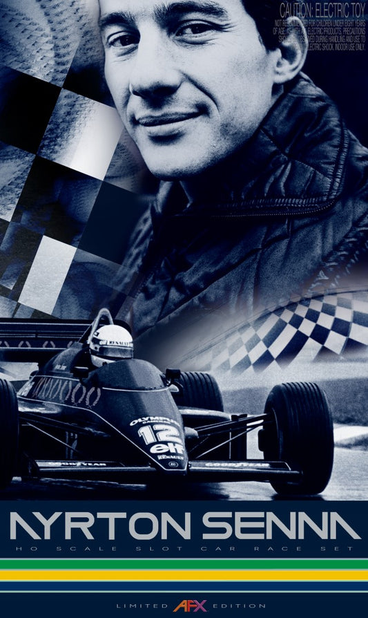 AFX Race Set 22112 Mega G+ Ayrton Senna Limited Edition HO Scale Slot Car Race Set