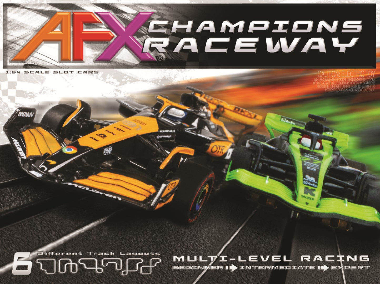 AFX Race Set 22122 Mega G+ Champions Raceway HO Scale Slot Car Race Set