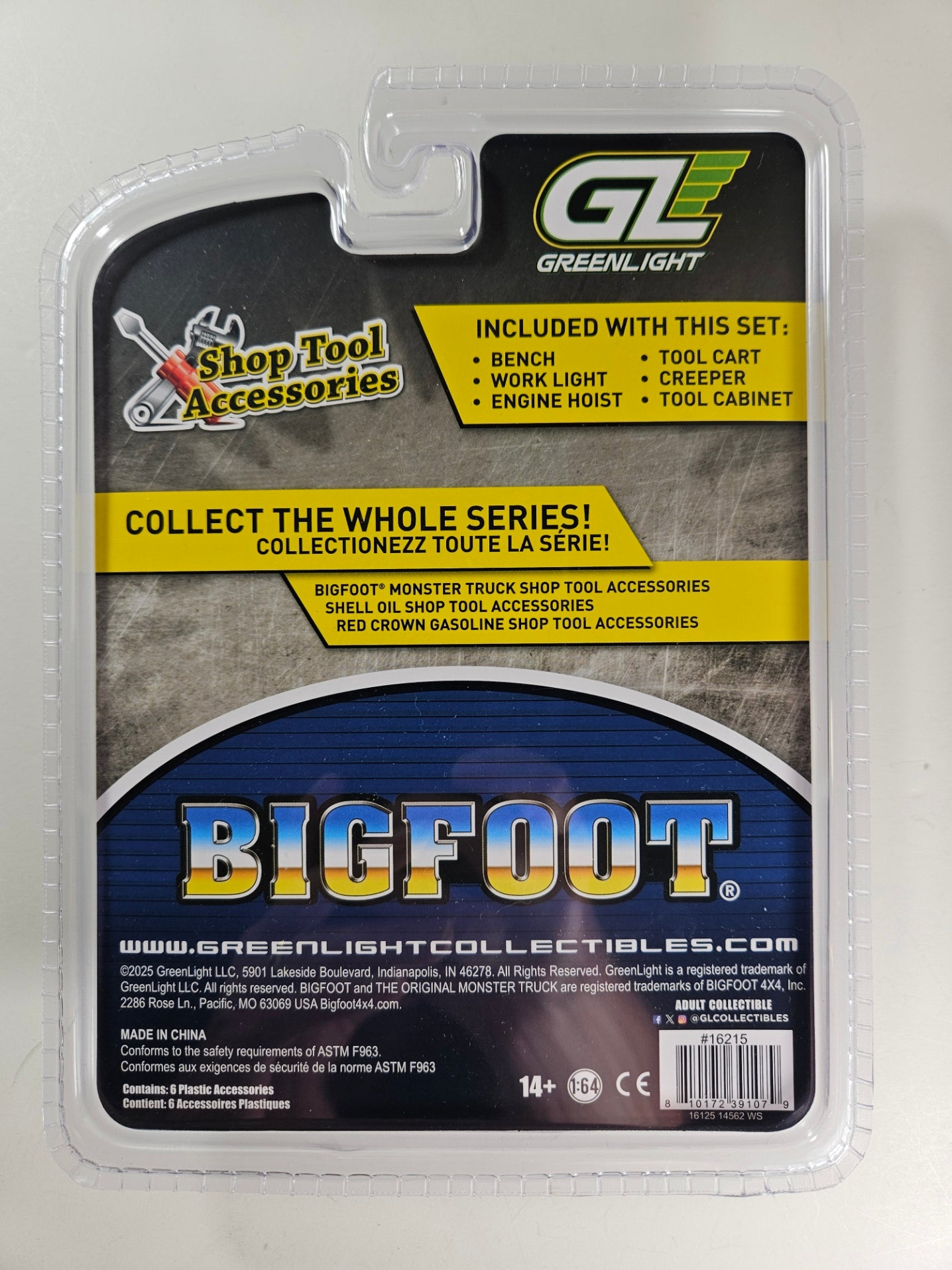 Greenlight 16215-A Shop Tool Accessories Bigfoot Monster Truck 1:64 Scale