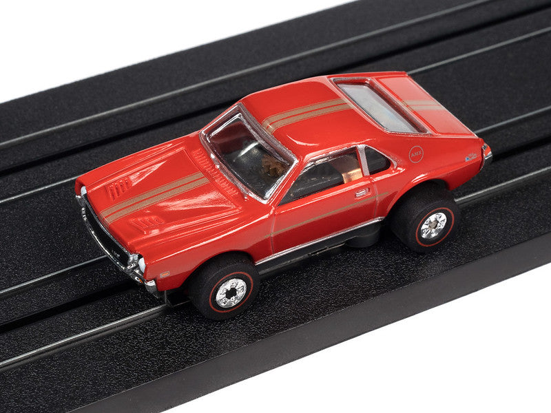 Auto World Thunderjet SC394-3A 2023 R3 COLLIER MOTORS - 1969 AMC AMX (RED) HO Scale Slot Car