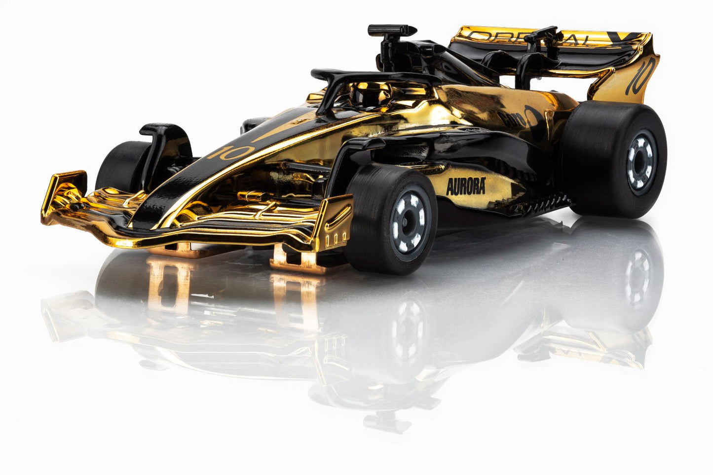 AFX Mega G+ Formula 1 #10 HO Scale Slot Car / Set Only Car