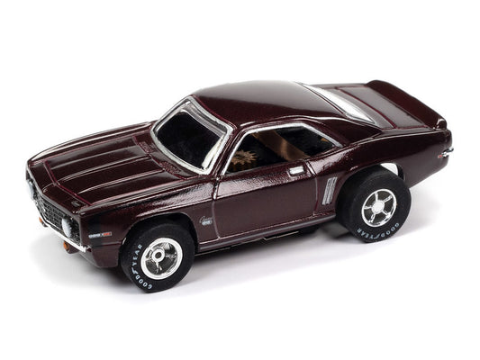 Auto World Xtraction SC384 R4 1969 CHEVROLET CAMARO (GARNET RED) HO Scale Slot Car