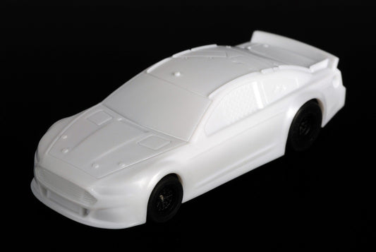 AFX Mega G+ 21025 Ford Fusion Stocker – White Paintable - HO Scale Slot Car