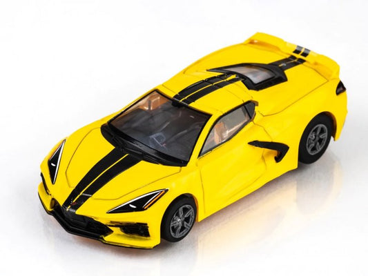 AFX Mega G+ 22013 Corvette C8 Accelerate Yellow - HO Scale Slot Car