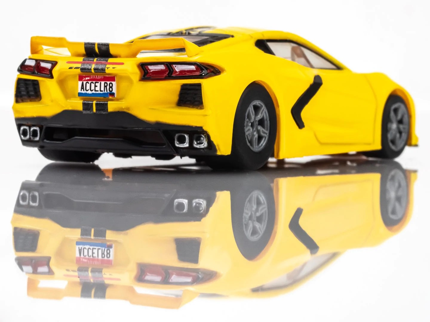 AFX Mega G+ 22013 Corvette C8 Accelerate Yellow - HO Scale Slot Car
