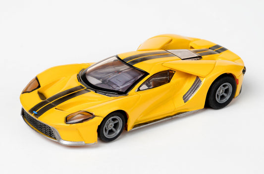 AFX Mega G+ 22029 2020 Ford GT – Triple Yellow - HO Scale Slot Car