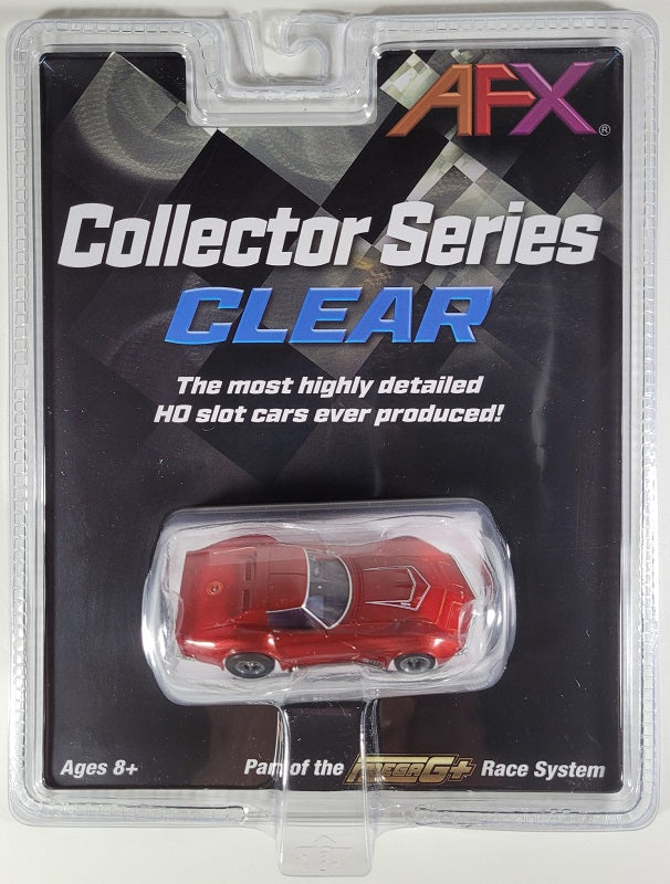 AFX Mega G+ 22038 1970 Corvette LT1 – Red Metallic - Collector Series Clear - HO Scale Slot Car