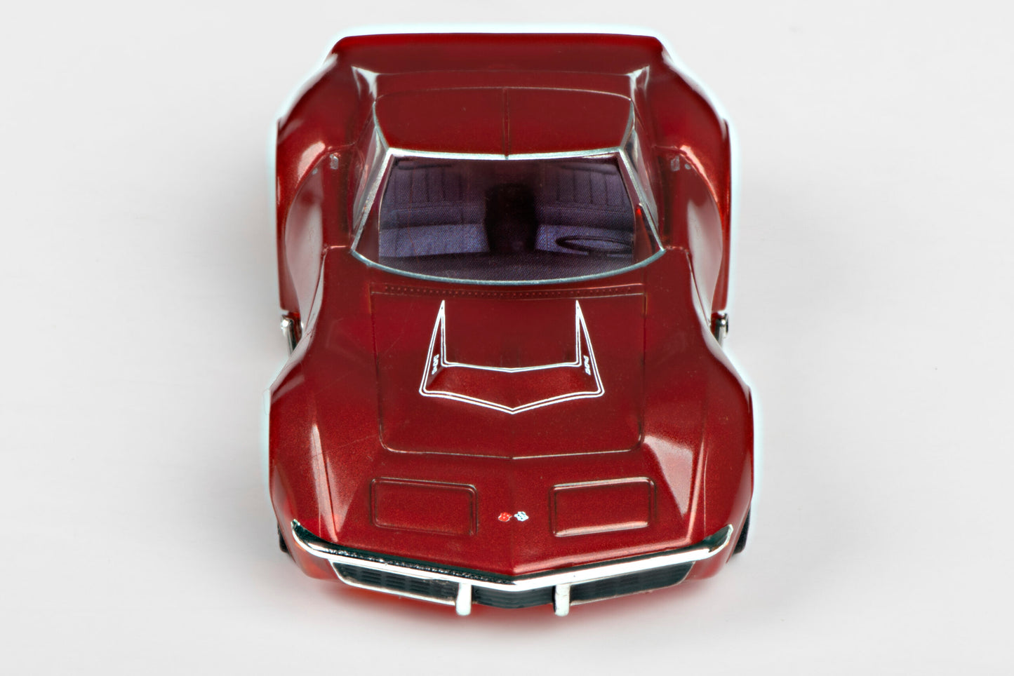AFX Mega G+ 22038 1970 Corvette LT1 – Red Metallic - Collector Series Clear - HO Scale Slot Car