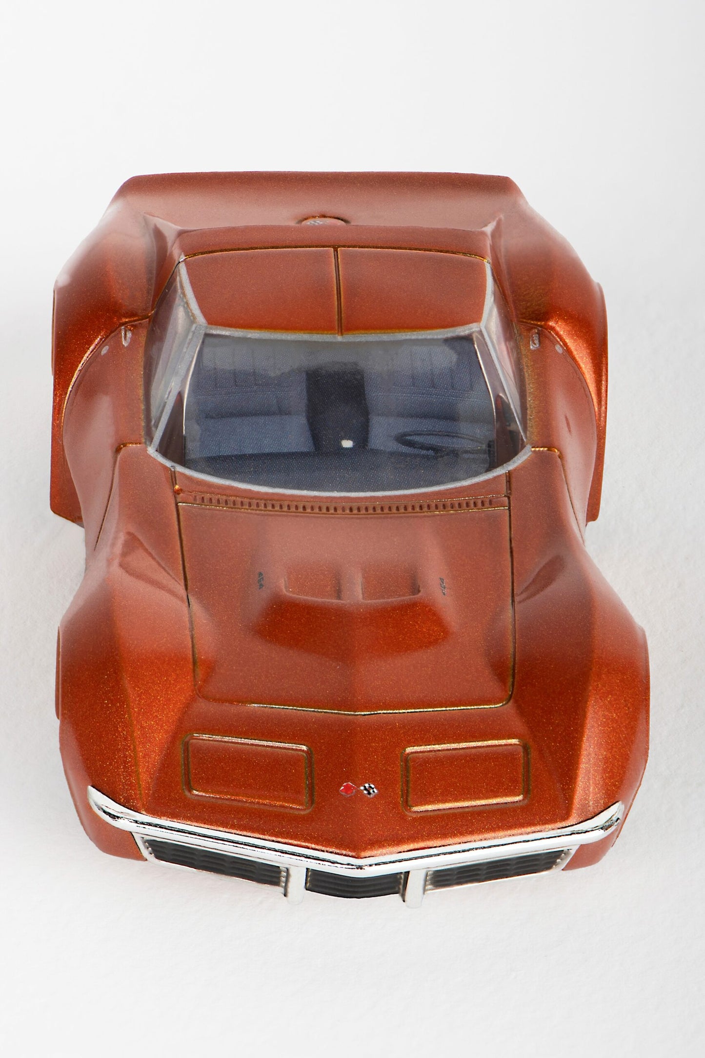 AFX Mega G+ 22047 1971 Corvette 454 – Ontario Orange - Collector Series Clear - HO Scale Slot Car