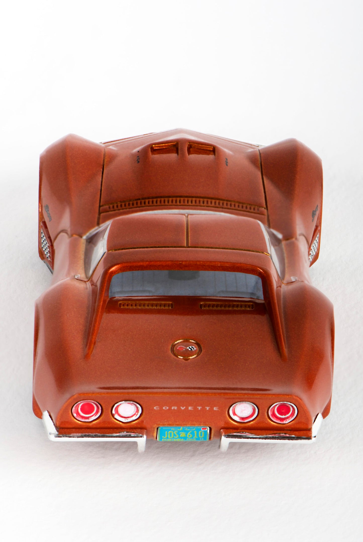AFX Mega G+ 22047 1971 Corvette 454 – Ontario Orange - Collector Series Clear - HO Scale Slot Car