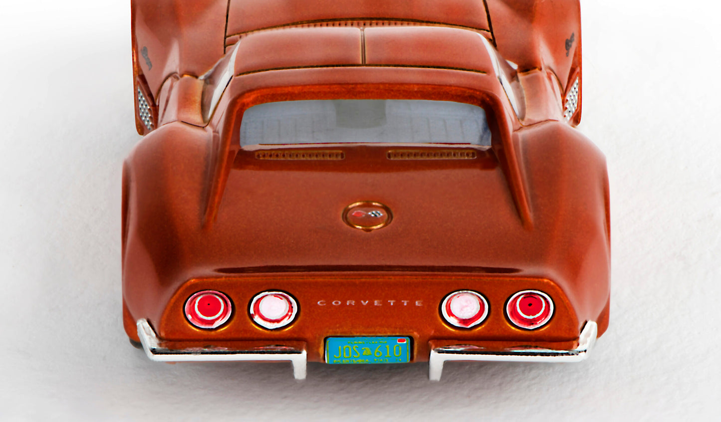 AFX Mega G+ 22047 1971 Corvette 454 – Ontario Orange - Collector Series Clear - HO Scale Slot Car