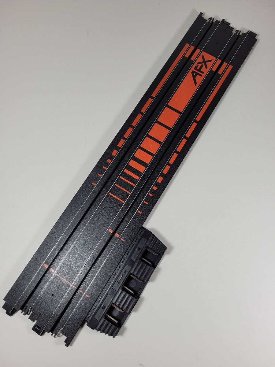 AFX Track (Bulk Item) 15" Terminal Track Black & Orange