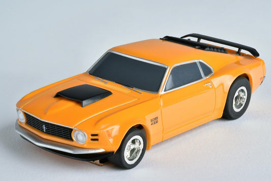 AFX Mega G+ 21050 Mustang Boss 429 Grabber Orange with Black Trim - HO Scale Slot Car