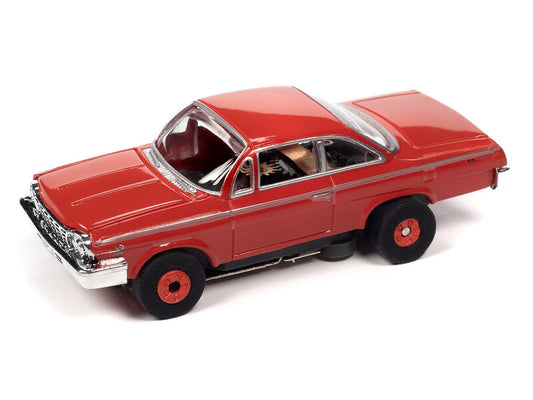 Auto World Thunderjet SC390-2A 2023 R1 OK USED CARS 1962 CHEVROLET BEL AIR COUPE (RED) HO Scale Slot Car