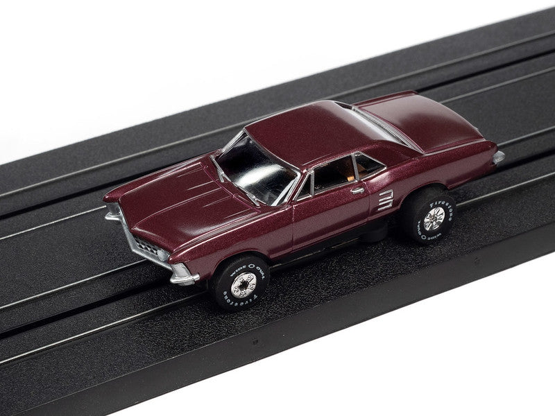 Auto World Thunderjet SC390-1B 2023 R1 OK USED CARS 1963 BUICK RIVIERA (BURGUNDY) HO Scale Slot Car