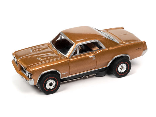 Auto World Thunderjet SC390-4A 2023 R1 OK USED CARS 1964 PONTIAC GTO (GOLD) HO Scale Slot Car